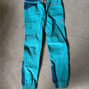 La Sportiva Teal and Navy Women's Mantra pants